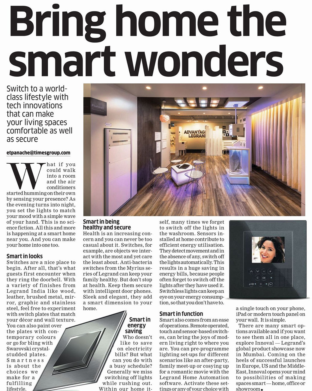 Legrand talks about innovation in living spaces